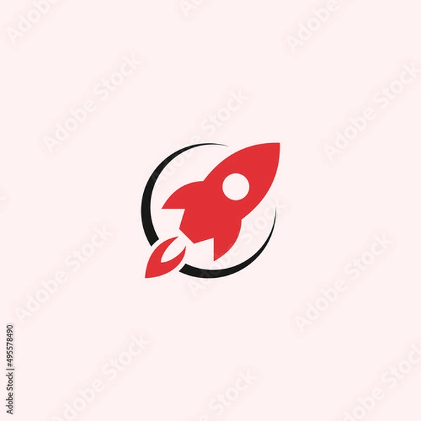 Fototapeta rocket logo or rocket vector