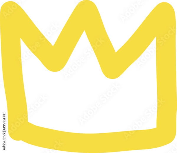 Fototapeta Cartoon Crown Vector Obiekt, element doodle do wystroju