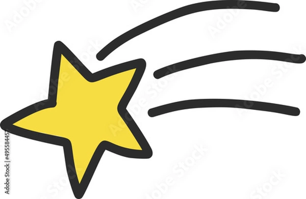 Obraz Vector doodle element, Yellow Star illustration