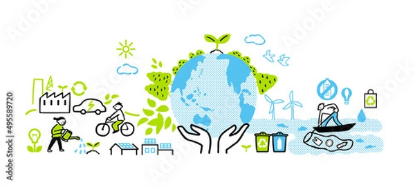 Obraz 地球　環境　CO2削減