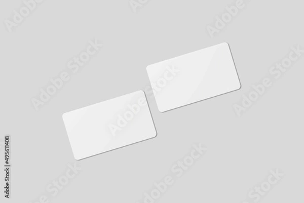 Fototapeta Blank business card for mockup. 3D Render.