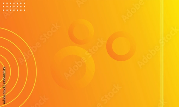Fototapeta geometric background with circle shape and orange gradient color. used for website design, technology banners, posters