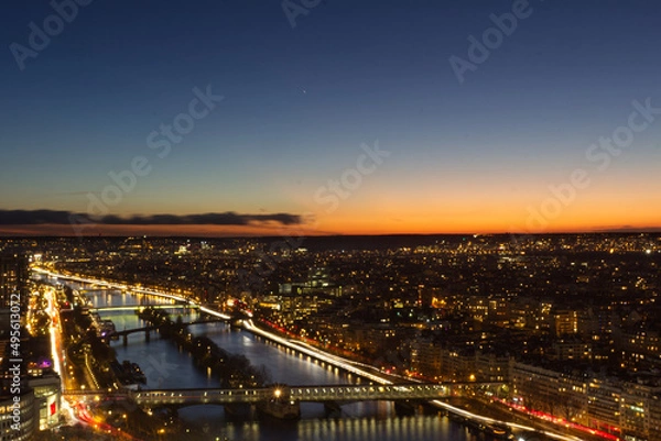 Obraz Long Exposure From The Eiffel Tower