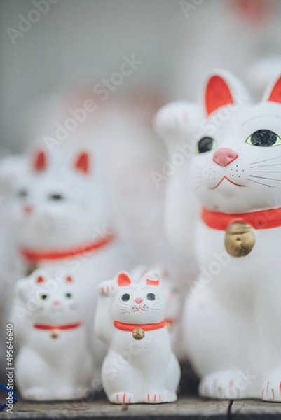 Fototapeta たくさんの招き猫