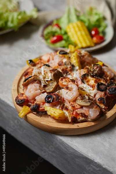 Obraz homemade flatbread pizza