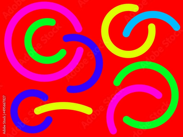 Fototapeta abstract background with cute worm shape pattern