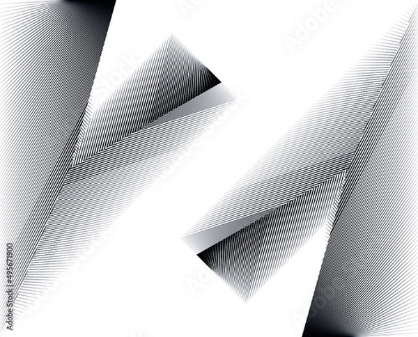 Fototapeta Abstract halftone lines background, geometric dynamic pattern, vector modern design texture.
