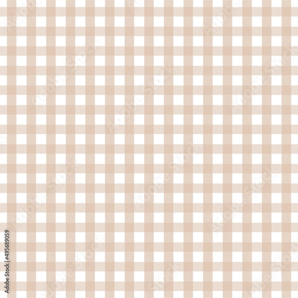 Fototapeta Beige gingham pattern for Easter/Spring