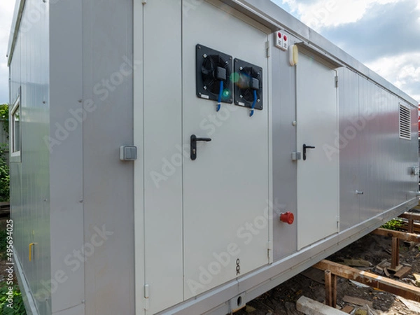 Obraz Temporary housing in module building for construction site.