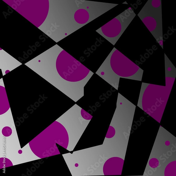 Obraz Geometric multi-colored shapes, 3d abstraction