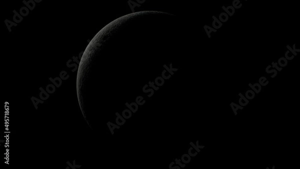 Fototapeta Moon surface rotation with a lot of crater