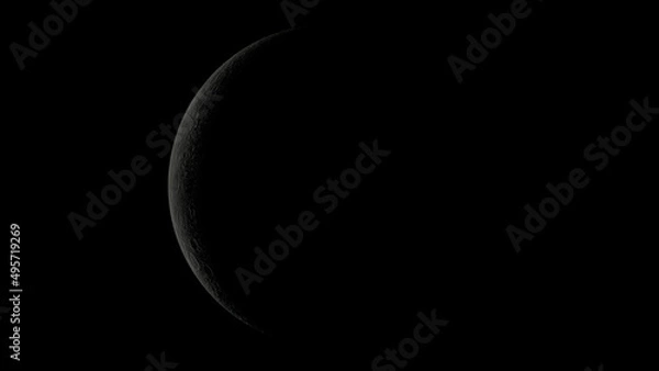 Fototapeta Moon surface rotation with a lot of crater