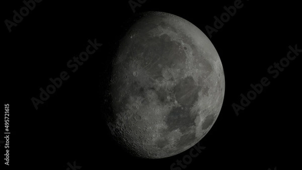 Fototapeta Moon surface rotation with a lot of crater