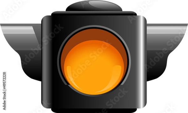 Obraz Yellow traffic light