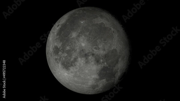 Fototapeta Moon surface rotation with a lot of crater