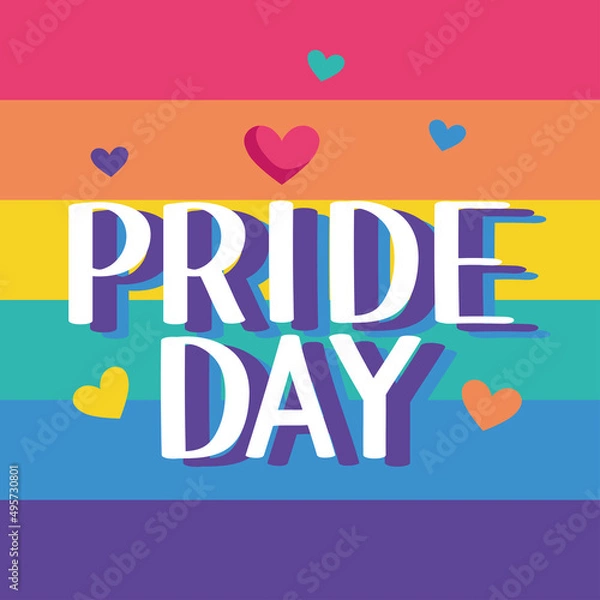 Obraz pride day lettering