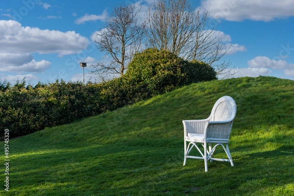Obraz Krzesło na trawniku