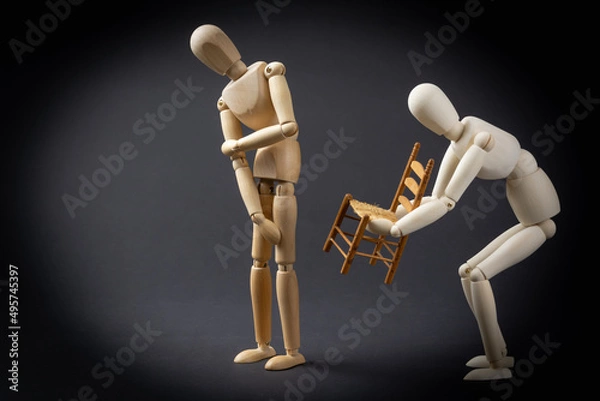 Obraz Krzesło i manekiny