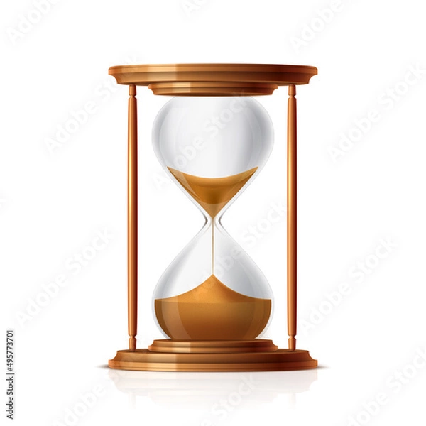 Fototapeta Hourglass vector illustration isolated on white background