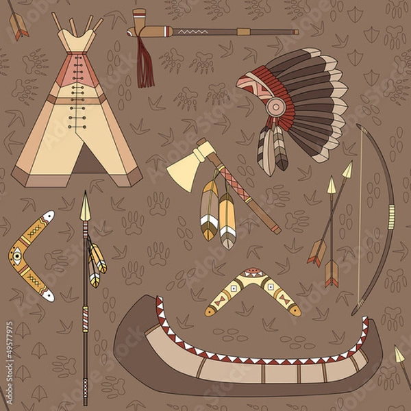 Fototapeta seamless indian pattern