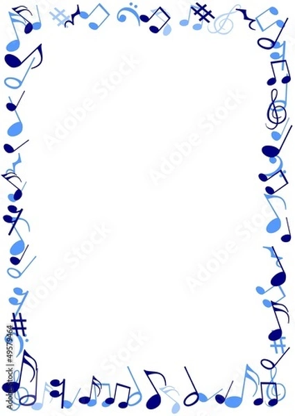 Obraz Blue Music frame