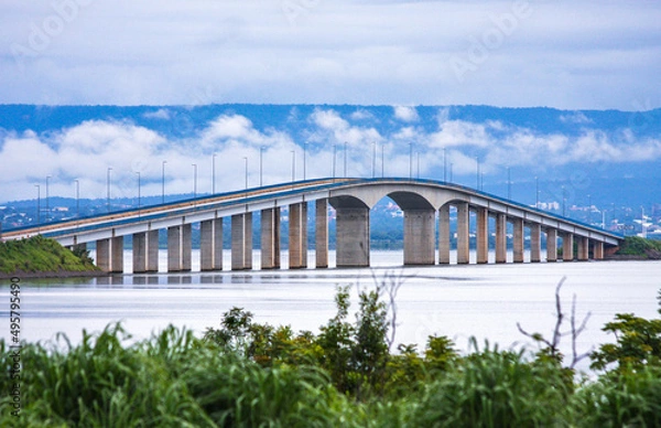 Obraz railway bridge over the river