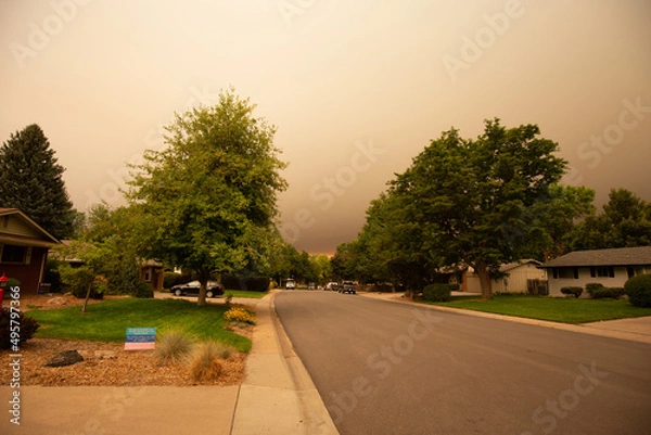 Obraz Summer wildfire smoke, 2020