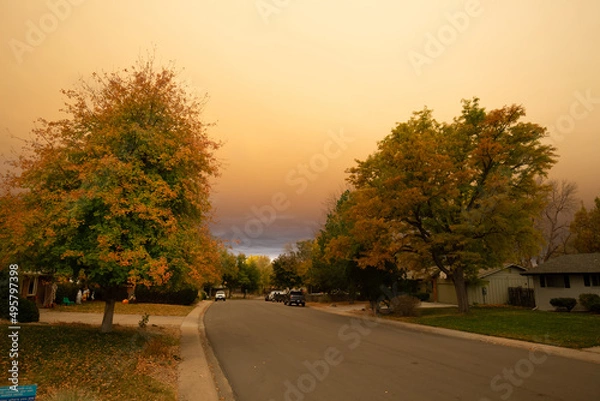 Obraz Summer wildfire smoke, 2020