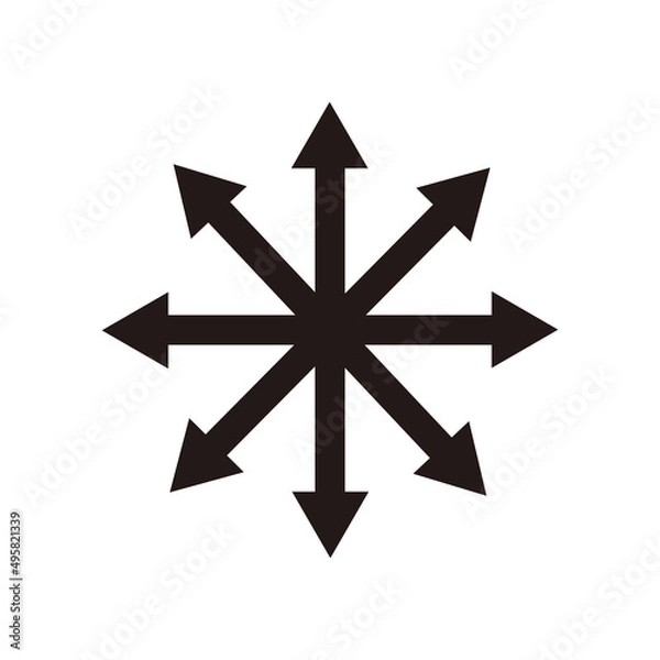 Fototapeta Symbol of Chaos vector isolated on white background. A symbol originating from The Eternal Champion