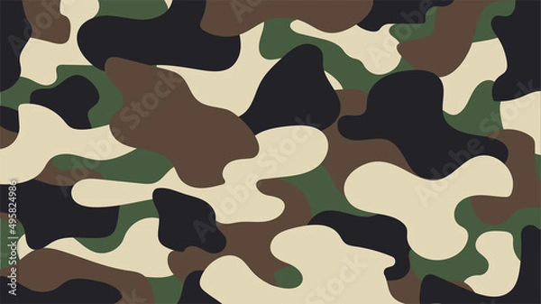 Fototapeta Military Camouflage Army Cloth Texture Background
