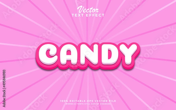 Obraz Editable Candy text effect
