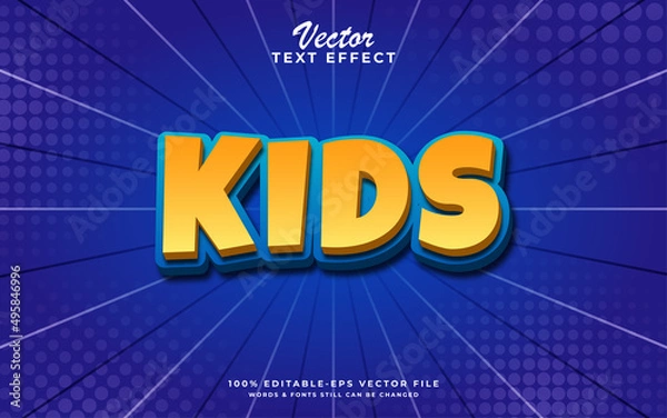 Obraz Kids editable  text effect