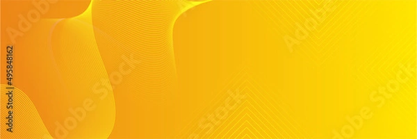 Fototapeta Yellow abstract modern banner background design. Vector graphic pattern template illustration.