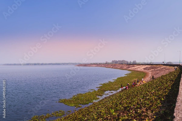 Obraz sunset over the river