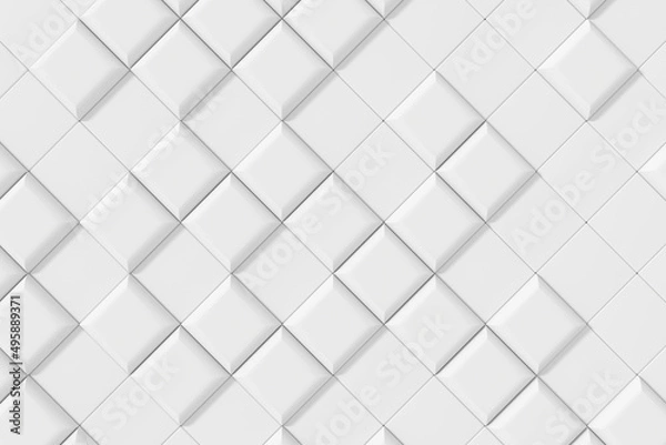 Fototapeta Modern tile wall design. Abstract background. 3D rendering.