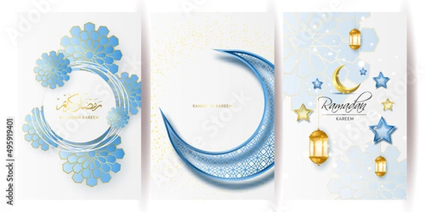 Obraz Ramadan Kareem Arabic calligraphy, Ramadan Kareem beautiful greeting card with arabic calligraphy, template for menu, invitation, poster, banner, card for the celebration of Muslim community festival