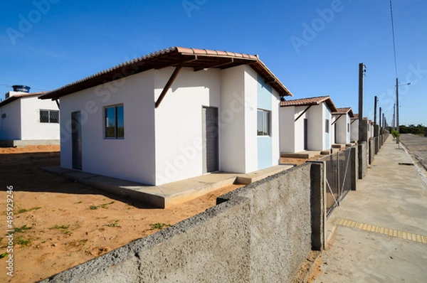 Obraz casas inacabadas em conjunto habitacional do programa minha casa minha vida 