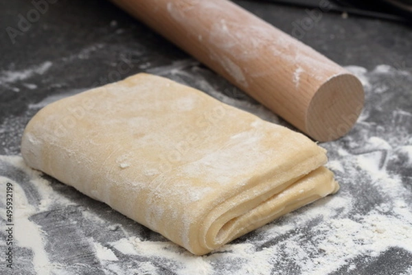 Obraz puff pastry on the table