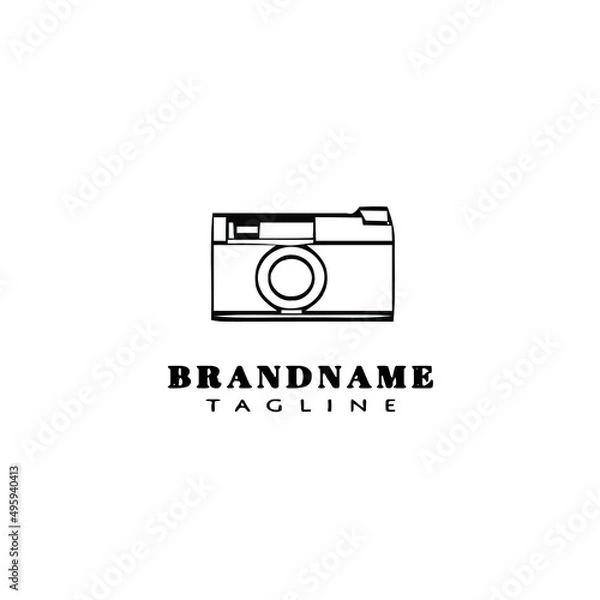 Obraz unique photography logo cartoon design template icon black isolated vector flat