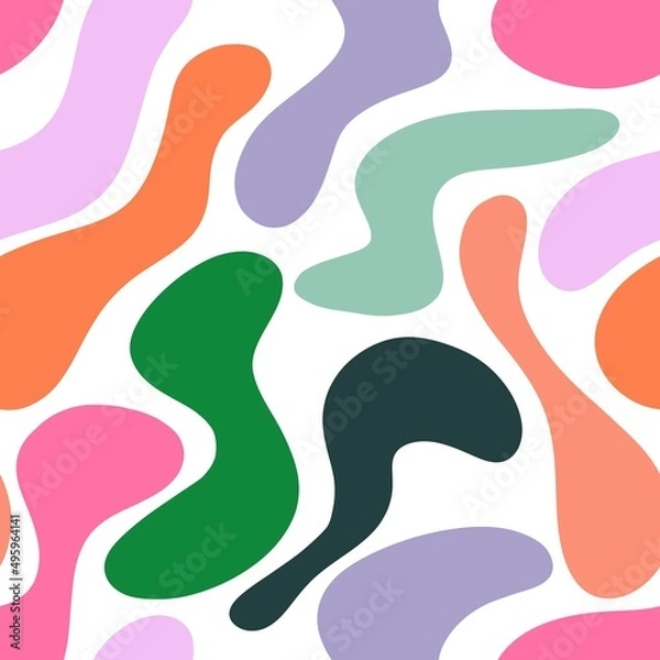 Fototapeta Abstract seamless dots spot pattern for textiles and packaging and gifts and cards and linens and kids and kitchen