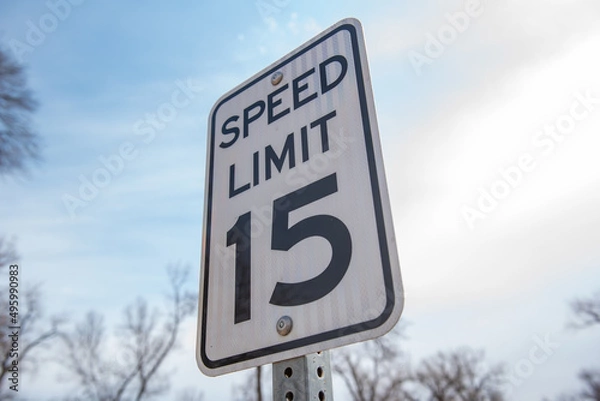 Fototapeta speed limit sign