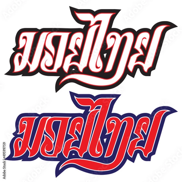 Obraz muay thai logo