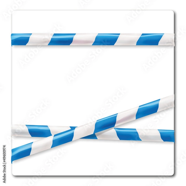 Obraz Flatterband Blau Weiß,