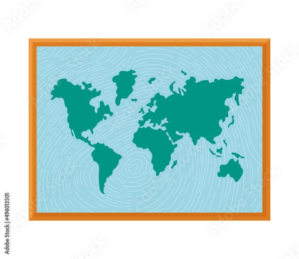 Obraz planet map on board