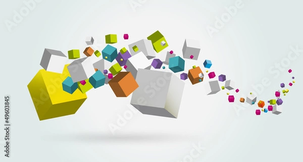 Obraz abstrakcyjne kostki