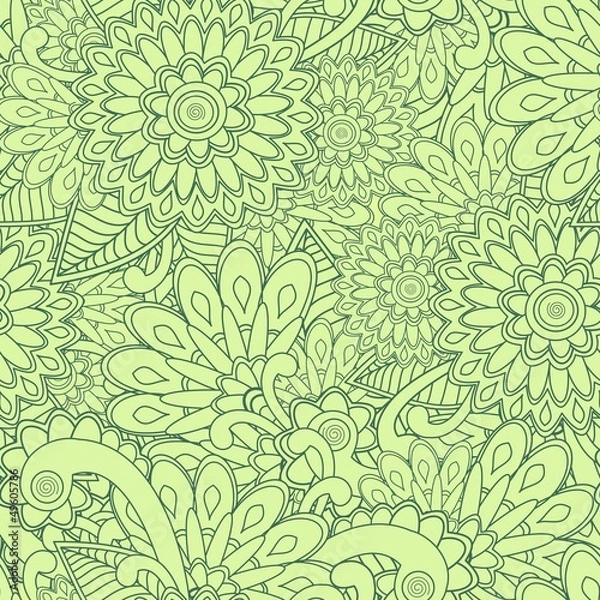 Obraz Abstract paisley seamless pattern