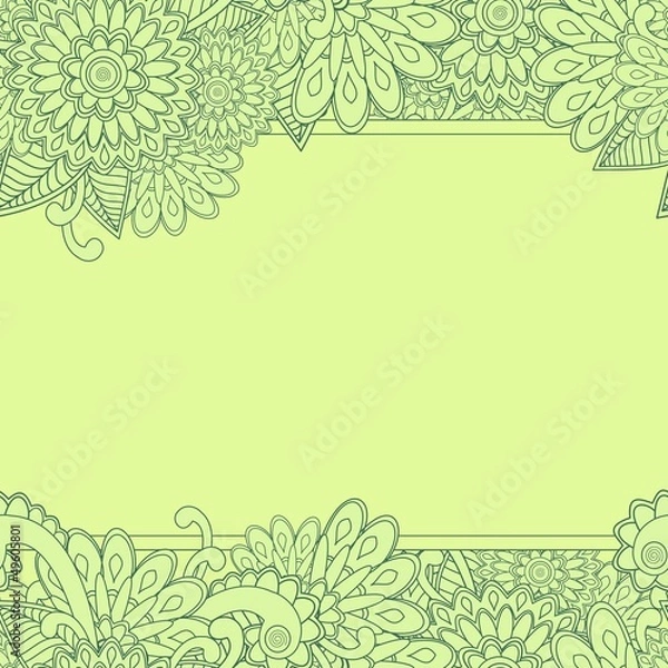 Obraz Seamless paisley background with text space