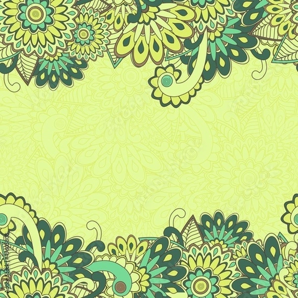 Obraz Seamless paisley background with text space