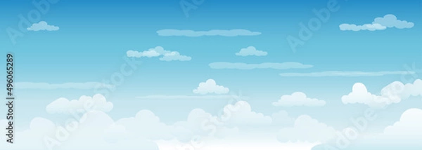 Obraz blue sky and clouds background