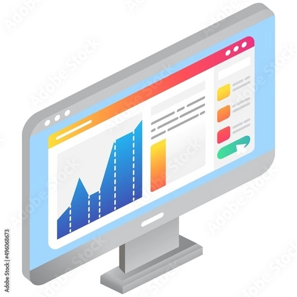 Fototapeta Site dynamics social statistics search vector icon